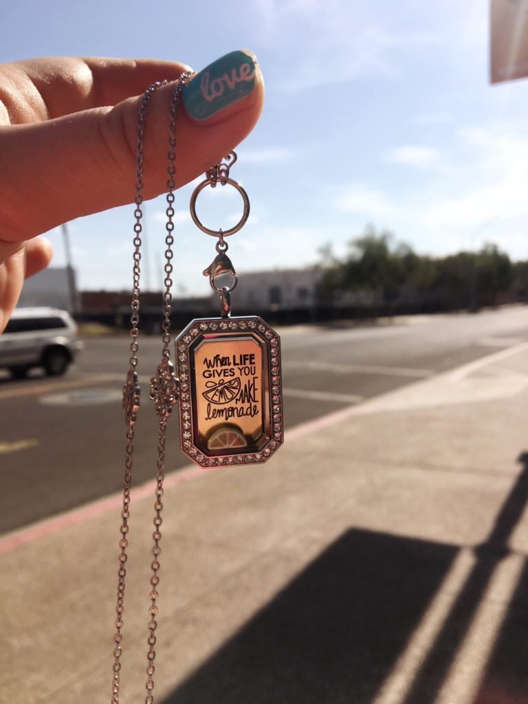 When life gives you lemons necklace. 