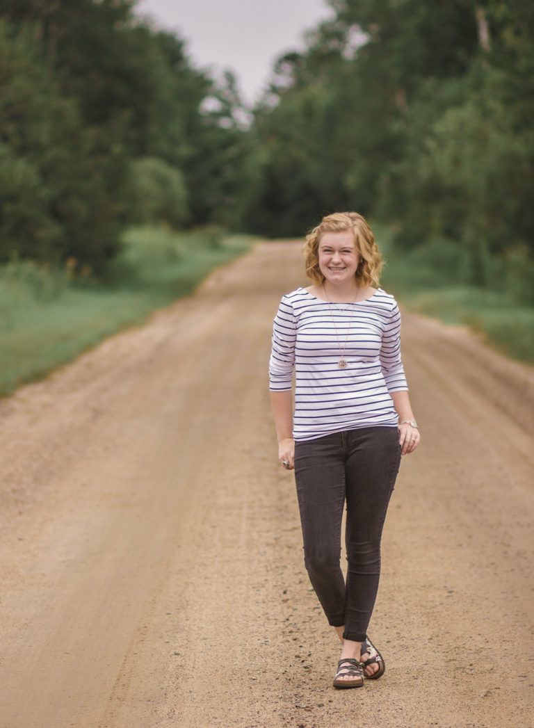 Hannah on dirt road 2