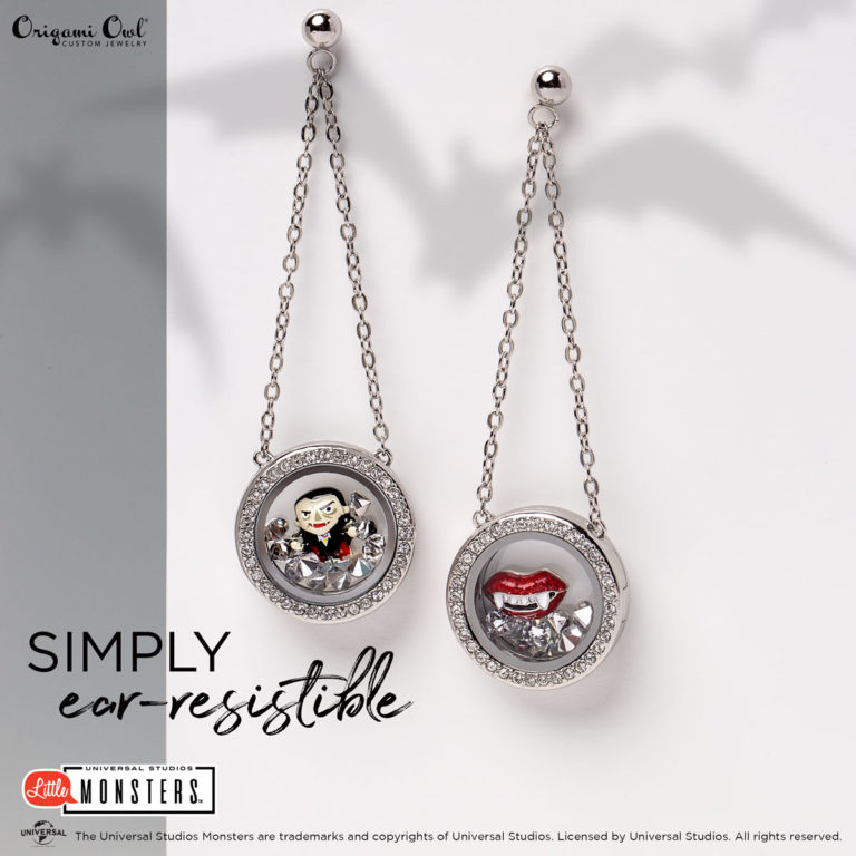 Origami Owl Vampire Locket Earrings