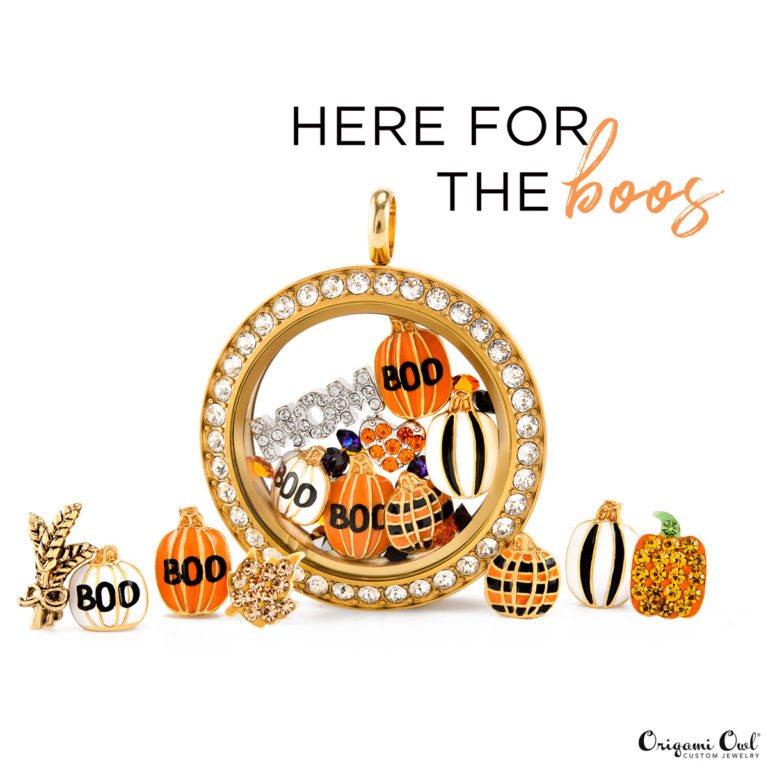 Origami Owl Pumpkin Gold Locket