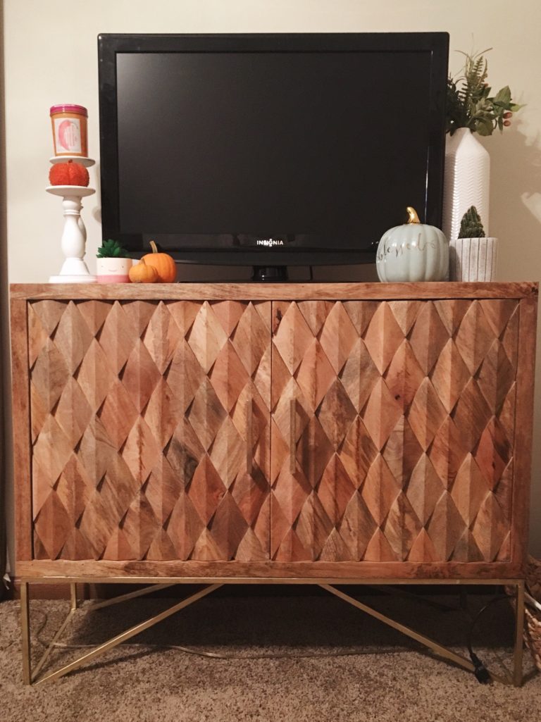 TV stand Fall Decor