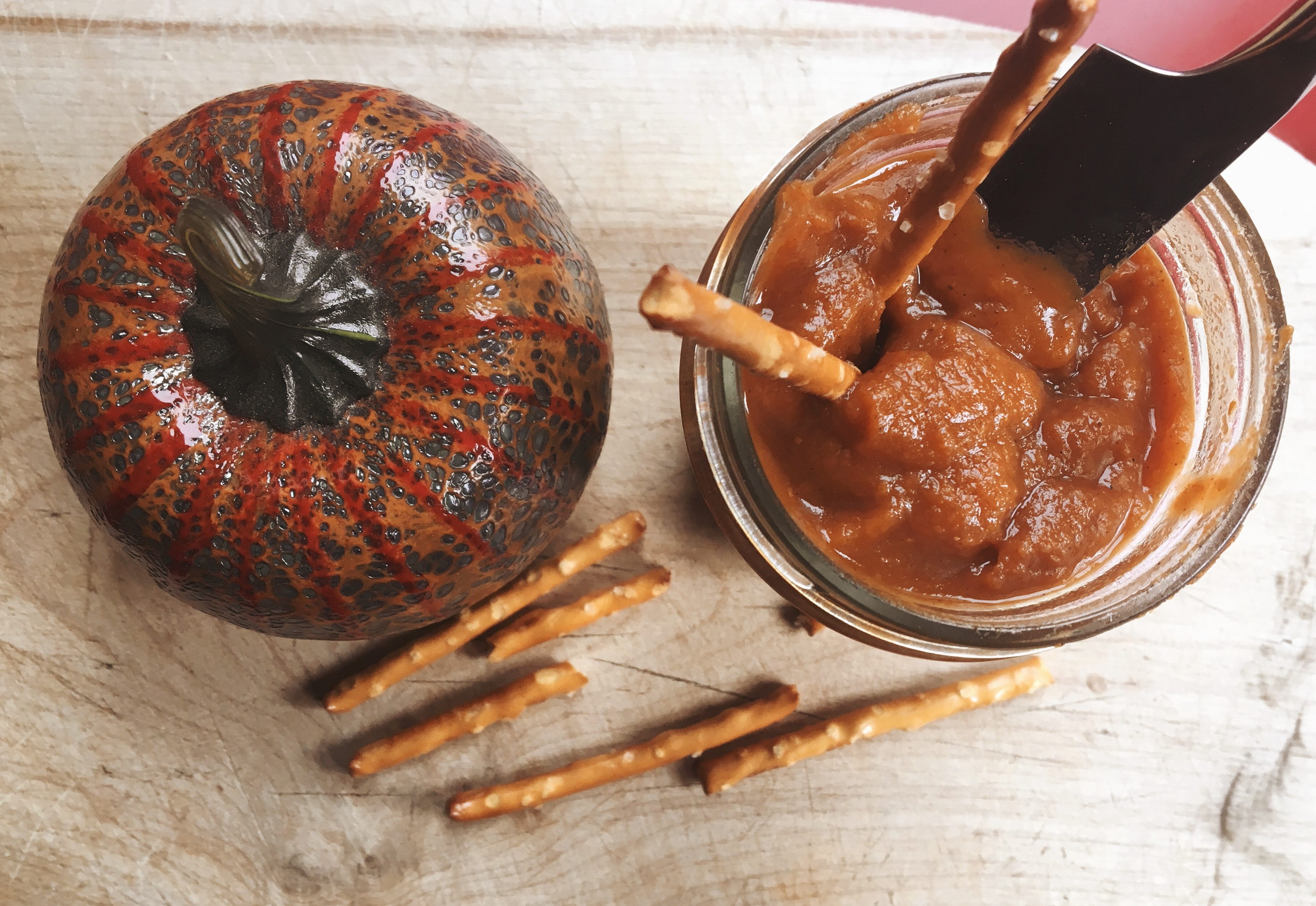 Pumpkin Butter and Pretzels