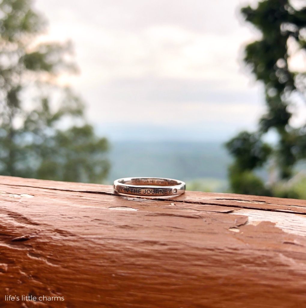 Find joy in the journey Origami owl ring