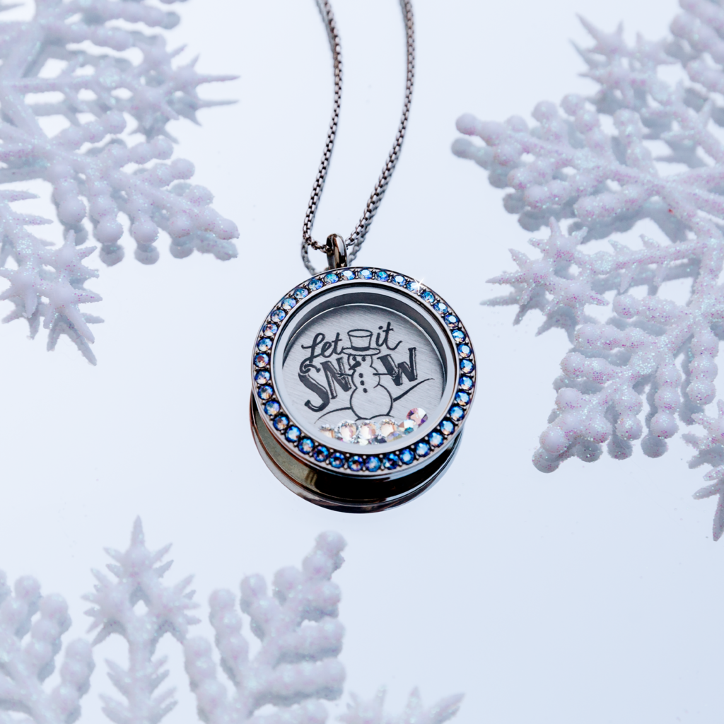 Origami Owl Snowman Locket Set