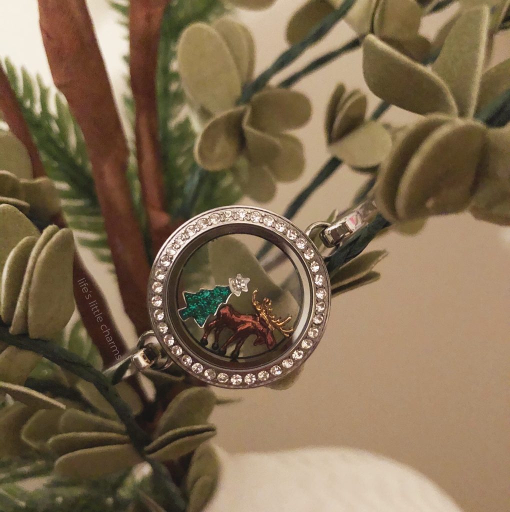 Origami Owl Bangle Locket with Moose Charm