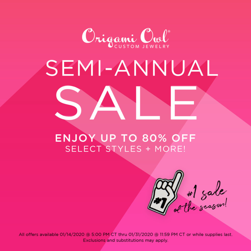 Origami Owl Semi Annual Sale 2020