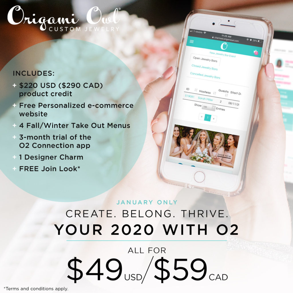 Join Origami Owl and get double the usual product credit- Jan 2020 only