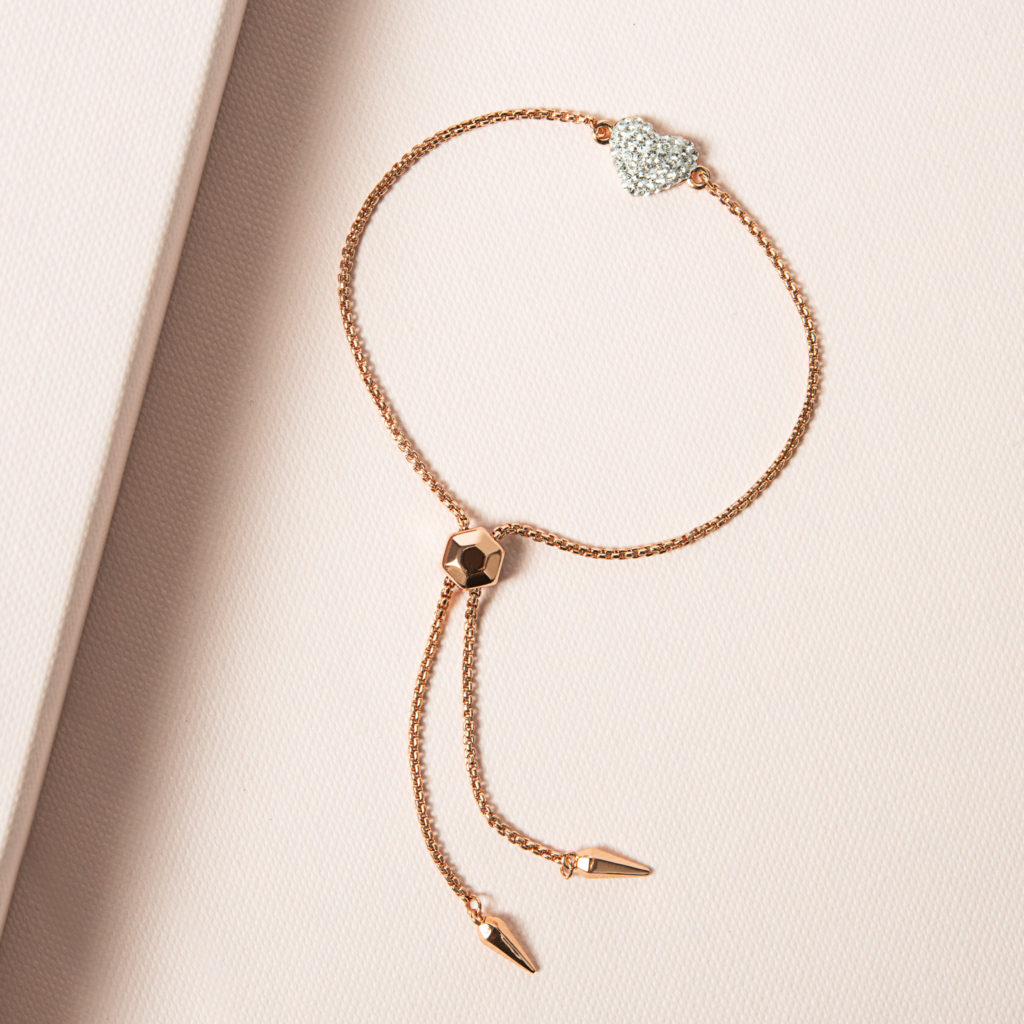 Rose Gold Follow Your Heart Bolo Bracelet